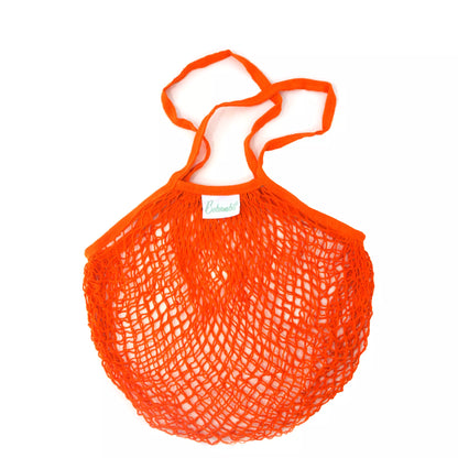 Bolsa de rejilla 100% algodón orgánico naranja - LLevar y LLevar