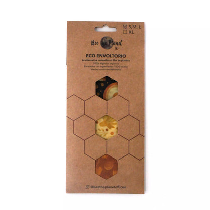 Pack 3 Envoltorios cera de abeja Arcoiris S,M y L