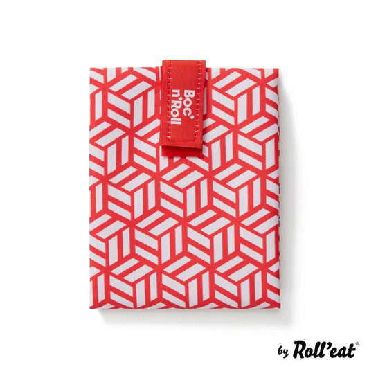 Boc'n'Roll Portabocadillos reutilizable Tiles rojo by Roll'Eat - LLevar & LLevar