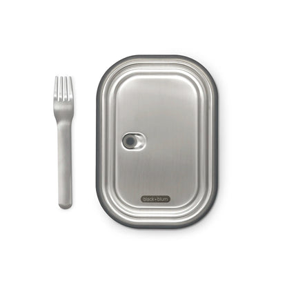 tapa y tenedor Fiambrera acero inoxidable 1L con tenedor Black+Blum